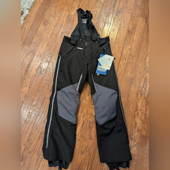 Polaris Jacket & Switchback Bib Snowpants Black Fit Mens small Women M/L - Picture 10 of 16